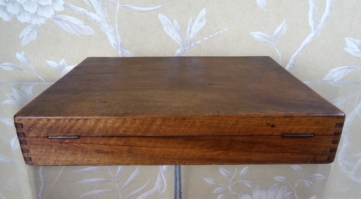 Antique Solid Mahogany Artist’s Paint Box